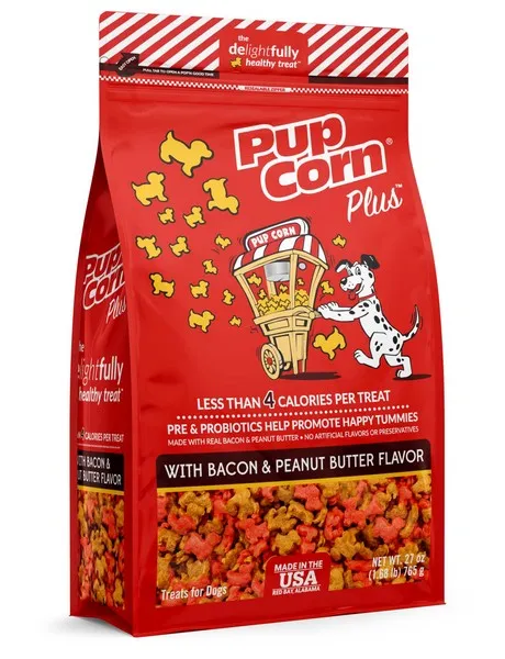 2/24.5 oz. Sunshine Mills Pupcorn Plus W/ Bacon & Peanut Butter - Treat